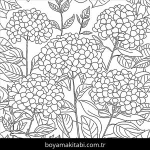 Çiçek boyama sayfası – yaratıcılık, eğlenceli etkinlik