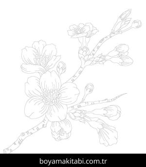 Çiçek boyama sayfası – okul öncesi, evde etkinlik