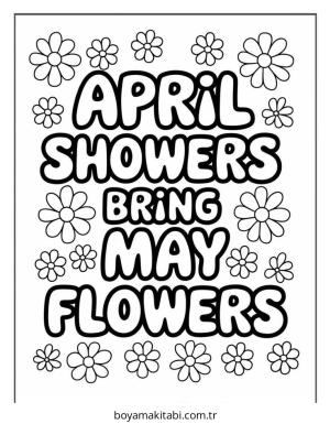 Çiçek boyama sayfası – sevimli karakter, sanatsal çalışma