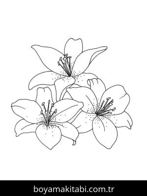 Çiçek boyama sayfası – evde etkinlik, ücretsiz yazdır