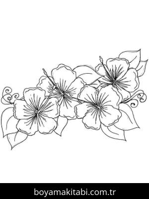 Çiçek boyama sayfası – boyama çalışması, yaratıcılığı geliştirir