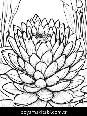 Çiçek boyama sayfası, Flower coloring page, , 