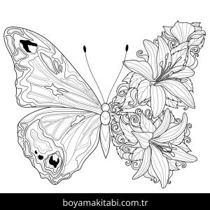 Çiçek boyama sayfası – yaratıcılık, eğlenceli etkinlik