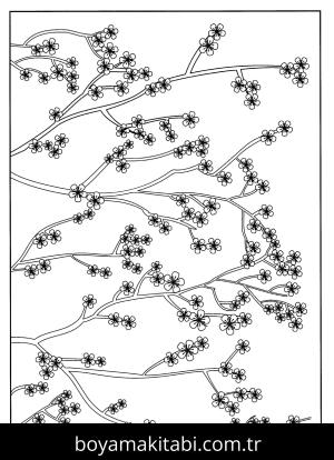 Çiçek boyama sayfası – keyifli zaman, renkli çizimler