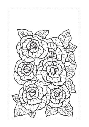 Çiçek boyama sayfası, Flower coloring page, , 