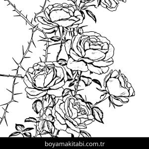 Çiçek boyama sayfası – kolay boyama, eğitici aktivite