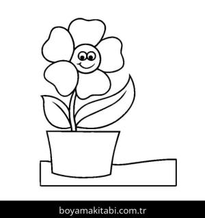 Çiçek boyama sayfası – boyama çalışması, yaratıcılığı geliştirir