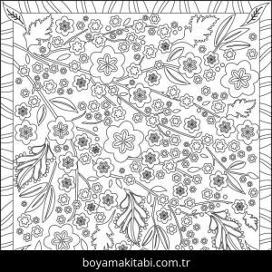 Çiçek boyama sayfası – ücretsiz yazdır, boyama etkinliği