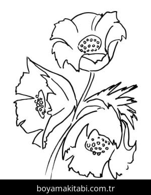 Çiçek boyama sayfası – eğitici aktivite, yaratıcılık