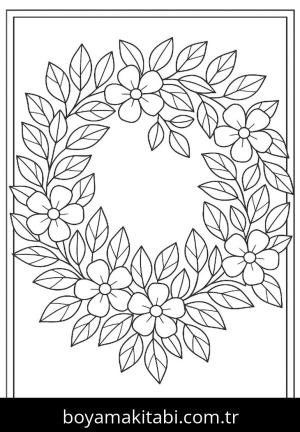 Çiçek boyama sayfası, Flower coloring page, sevimli, sevimli, çocuklar için