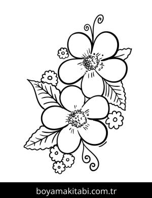 Çiçek boyama sayfası – yaratıcılığı geliştirir, keyifli zaman