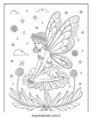 Çiçek boyama sayfası – yaratıcılığı geliştirir, keyifli zaman