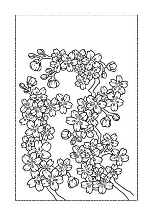 Çiçek boyama sayfası, Flower coloring page, , 