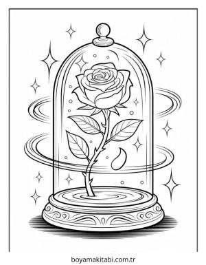 Çiçek boyama sayfası – sanatsal çalışma, çocuklar için