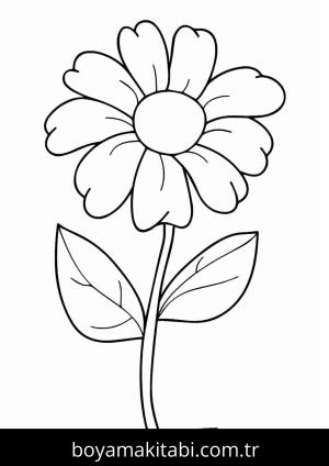 Çiçek boyama sayfası – keyifli zaman, renkli çizimler