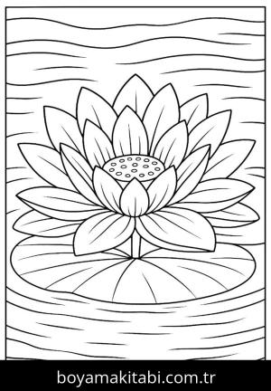 Çiçek boyama sayfası, Flower coloring page, , 