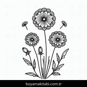 Çiçek boyama sayfası – ücretsiz yazdır, boyama etkinliği