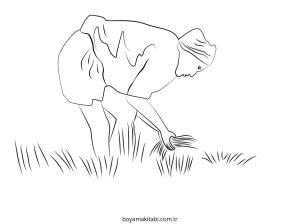 Çiftçi Boyama Sayfaları