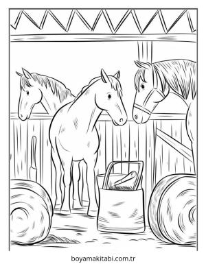Çiftlik Hayvanları boyama sayfası – sanatsal çalışma, çocuklar için