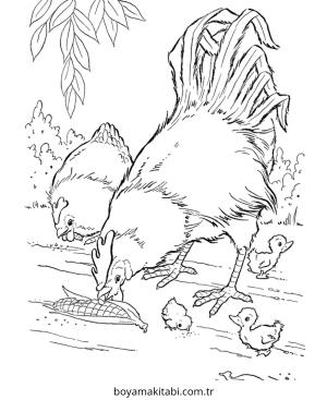 Çiftlik Hayvanları boyama sayfası – evde etkinlik, ücretsiz yazdır