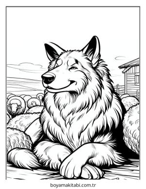 Çiftlik Hayvanları boyama sayfası – çizgi film temalı, basit çizim