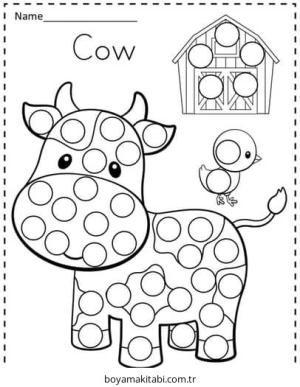 Çiftlik Hayvanları boyama sayfası – PDF indir, sevimli karakter