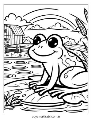 Çiftlik Hayvanları boyama sayfası – sevimli karakter, sanatsal çalışma