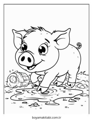 Çiftlik Hayvanları boyama sayfası – renkli çizimler, okul öncesi