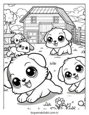 Çiftlik Hayvanları boyama sayfası – çocuklar için, çizgi film temalı