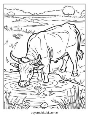 Çiftlik Hayvanları boyama sayfası – PDF indir, sevimli karakter