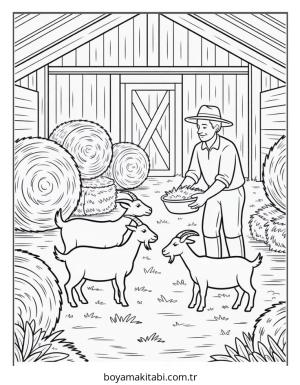 Çiftlik Hayvanları boyama sayfası – yaratıcılık, eğlenceli etkinlik
