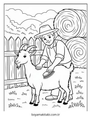 Çiftlik Hayvanları boyama sayfası – sanatsal çalışma, çocuklar için