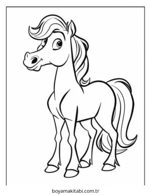 Çiftlik Hayvanları boyama sayfası – çizgi film temalı, basit çizim