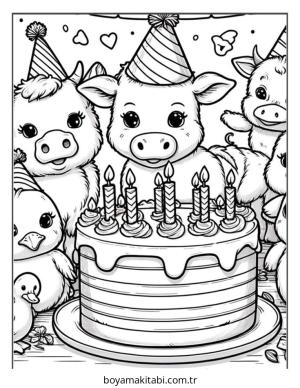 Çiftlik Hayvanları boyama sayfası – eğlenceli etkinlik, el becerilerini geliştirir