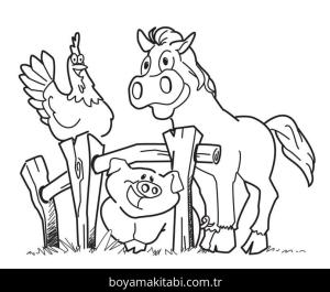 Çiftlik boyama sayfası,  coloring page, , Free Farm Animal 1