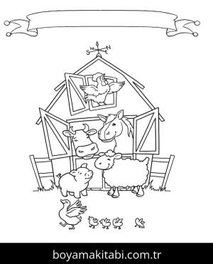 Çiftlik boyama sayfası,  coloring page, , Free Farm Animal 2