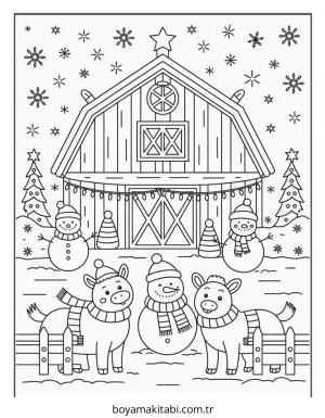 Çiftlik boyama sayfası – yaratıcılık, eğlenceli etkinlik