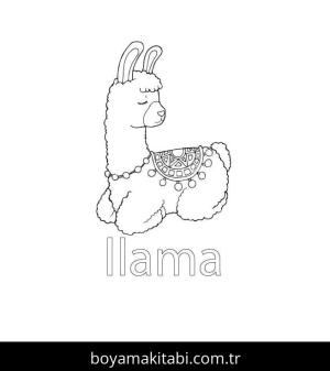Çiftlik boyama sayfası,  coloring page, , Llama