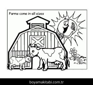 Çiftlik boyama sayfası,  coloring page, , Printable Farm 2