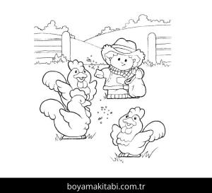 Çiftlik boyama sayfası,  coloring page, , Printable Farm 3