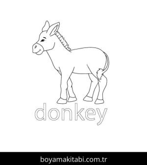 Çiftlik boyama sayfası,  coloring page, , Donkey Farm