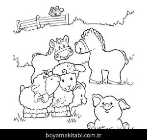 Çiftlik boyama sayfası,  coloring page, , Printable Farm Animals 3