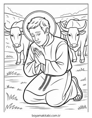 Çiftlik boyama sayfası – okul öncesi, evde etkinlik