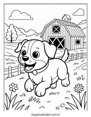Çiftlik boyama sayfası – evde etkinlik, ücretsiz yazdır