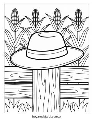 Çiftlik boyama sayfası – evde etkinlik, ücretsiz yazdır