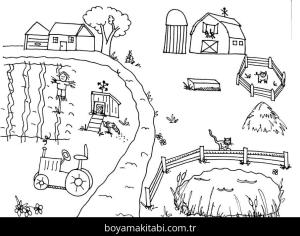 Çiftlik boyama sayfası,  coloring page, , Farm Animal 3