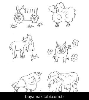 Çiftlik boyama sayfası,  coloring page, , Free Farm Animal 3