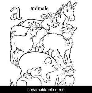Çiftlik boyama sayfası,  coloring page, , Animal Farm Pages
