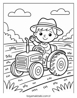 Çiftlik boyama sayfası – ücretsiz yazdır, boyama etkinliği