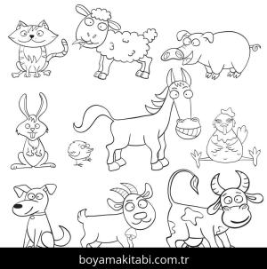 Çiftlik boyama sayfası,  coloring page, , Farm Animal 7